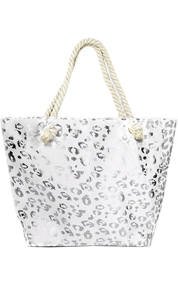 LOA176 Metallic Animal Pattern Beach Bag