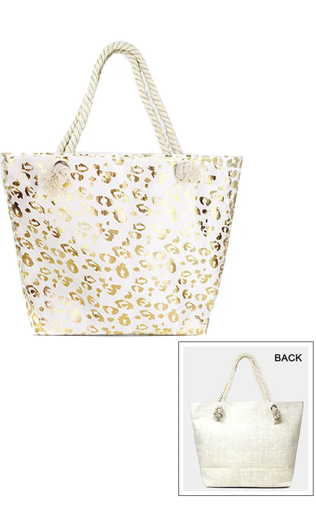 LOA176 Metallic Animal Pattern Beach Bag