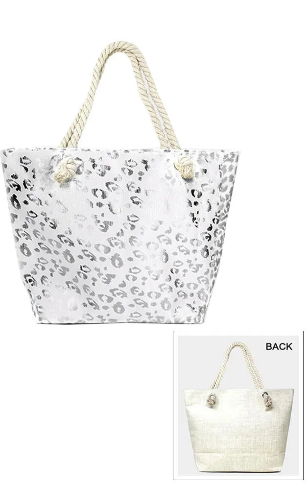 LOA176 Metallic Animal Pattern Beach Bag