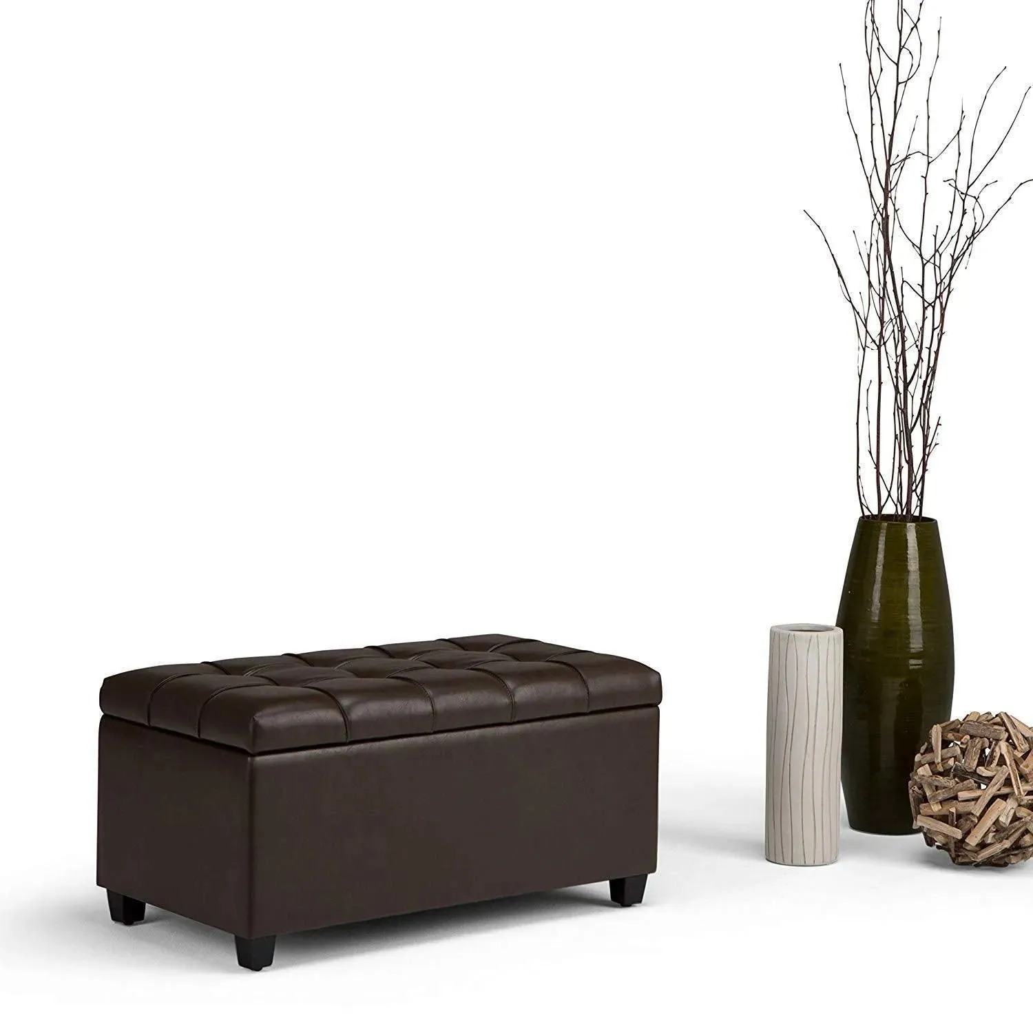 Luper Tufted Storage Bench Ottoman Pouffes with Storage