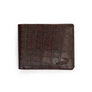 Luxury Crocodile Bifold-Brown