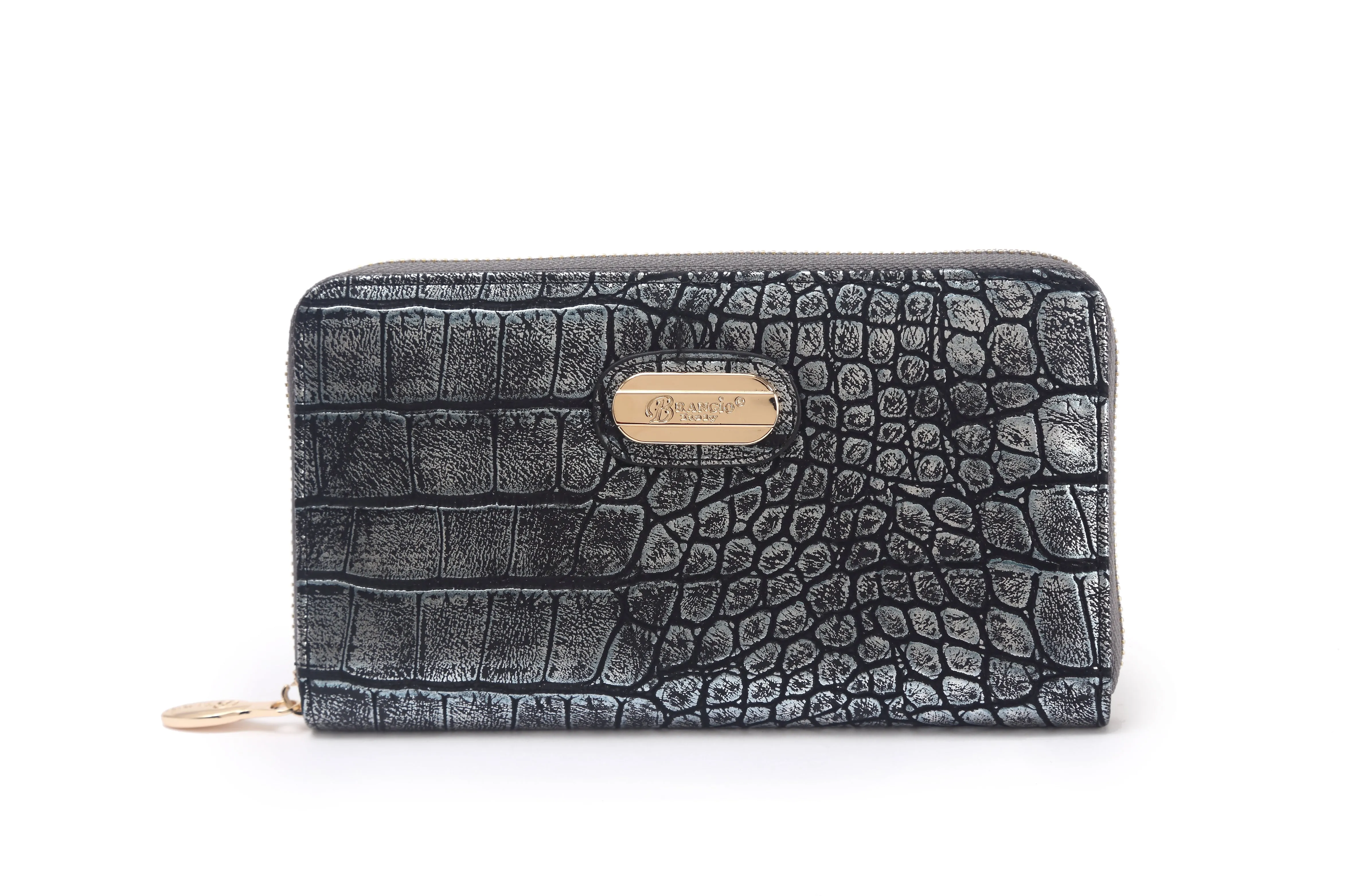 Marble Croca Love Tri-Fold Wallet