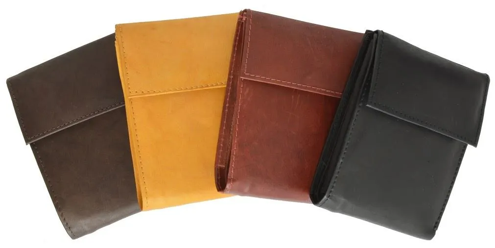 Men's Genuine Leather Bi-fold Safe Wallet