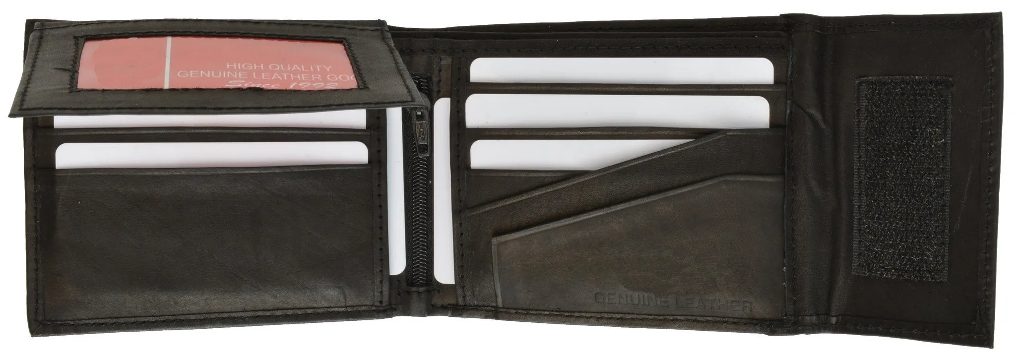 Men's Genuine Leather Bi-fold Safe Wallet