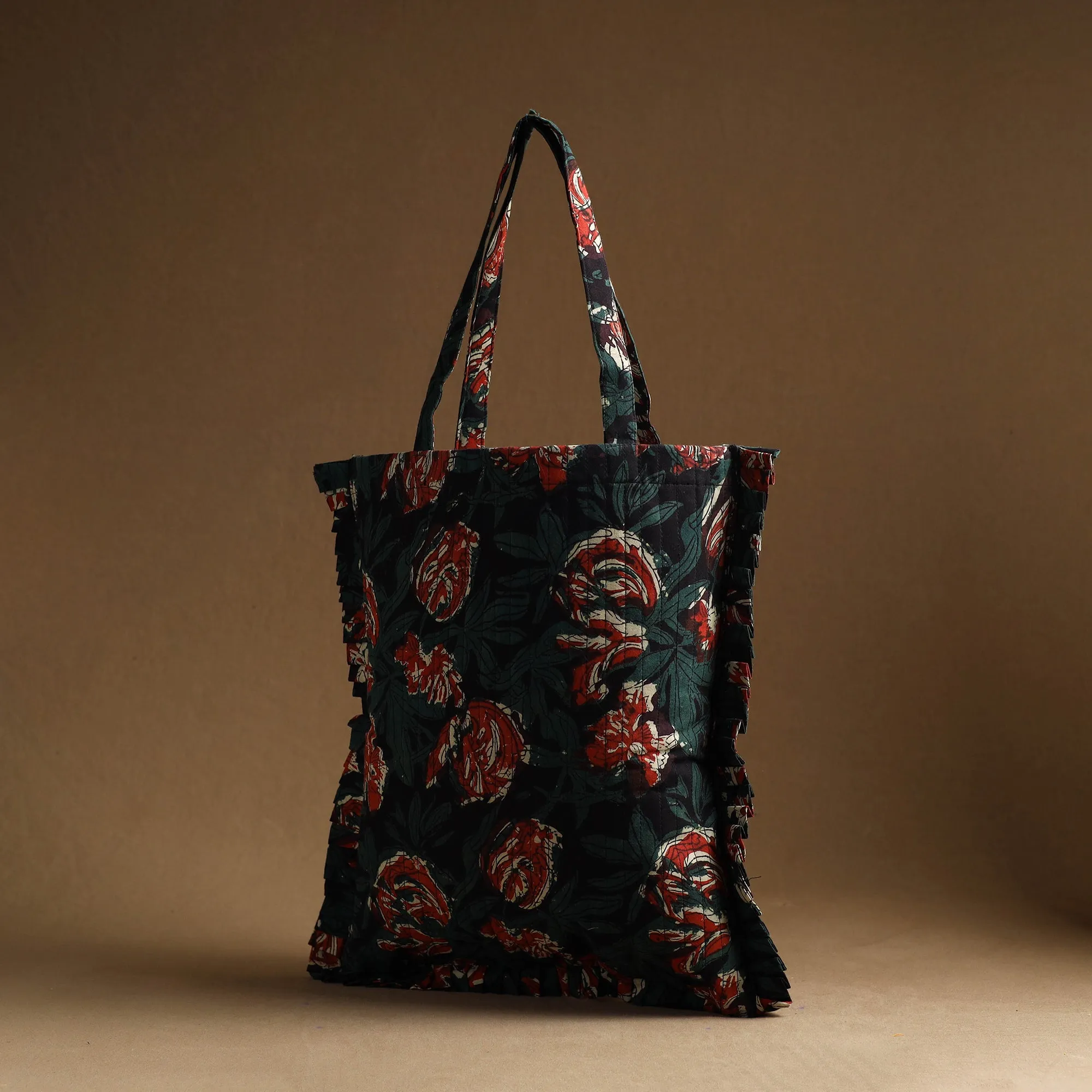 Multicolor - Handcrafted Cotton Frill Jhola Bag 15