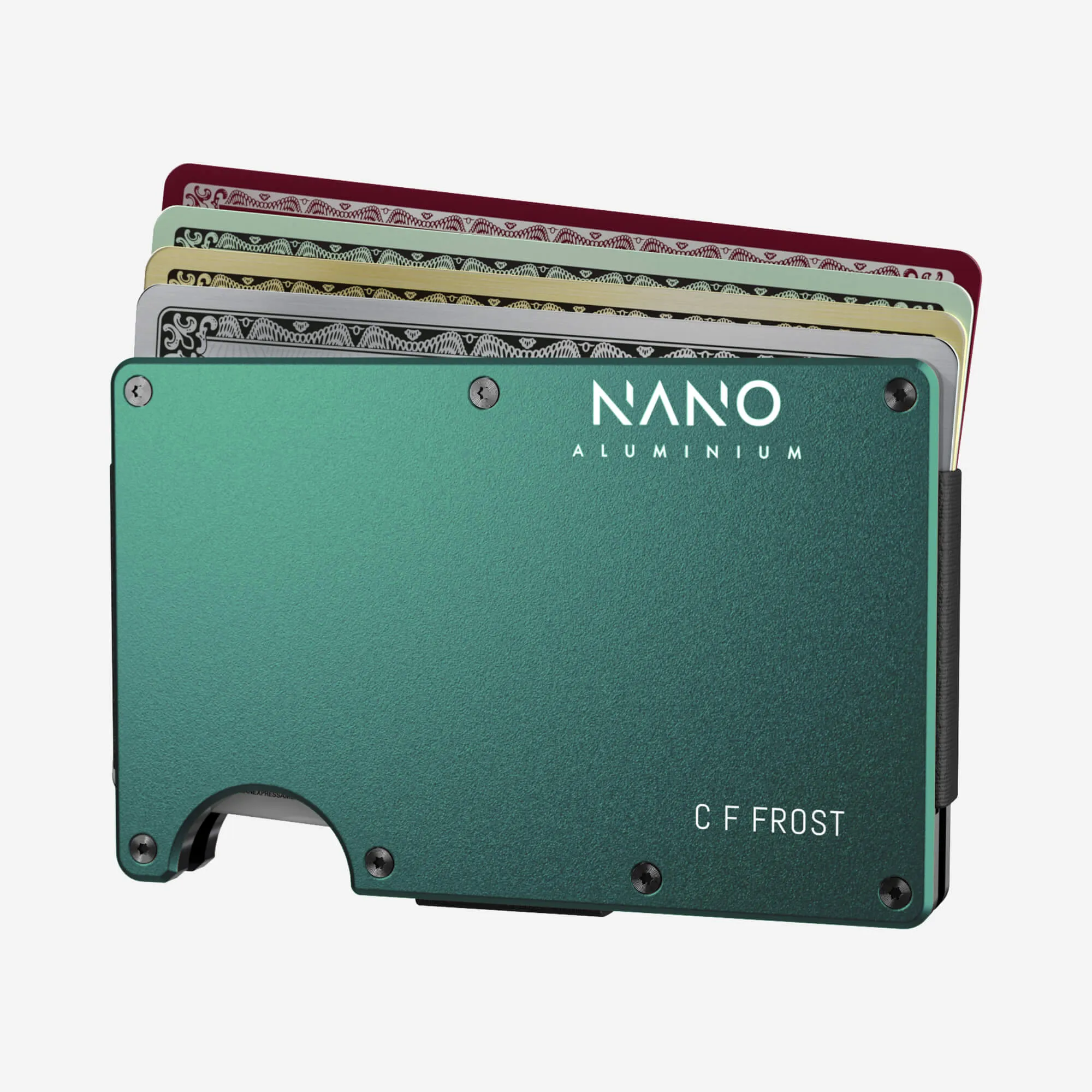 Personalised AirTag Cash Strap Wallet (Racing Green)