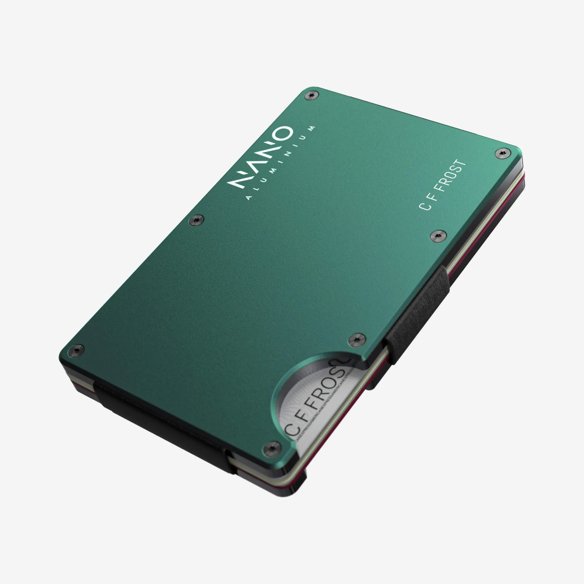Personalised AirTag Cash Strap Wallet (Racing Green)