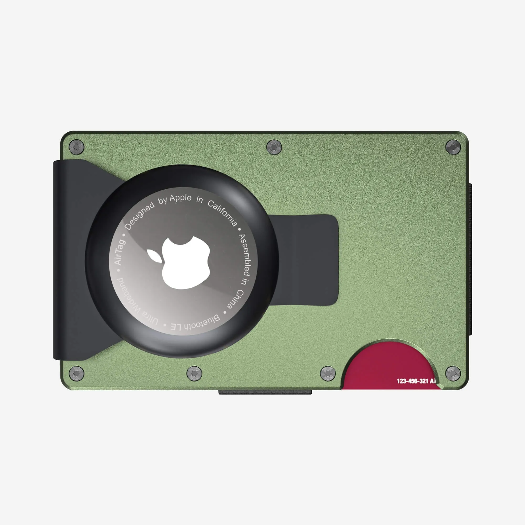 Personalised AirTag Money Clip Wallet (Heritage Green)