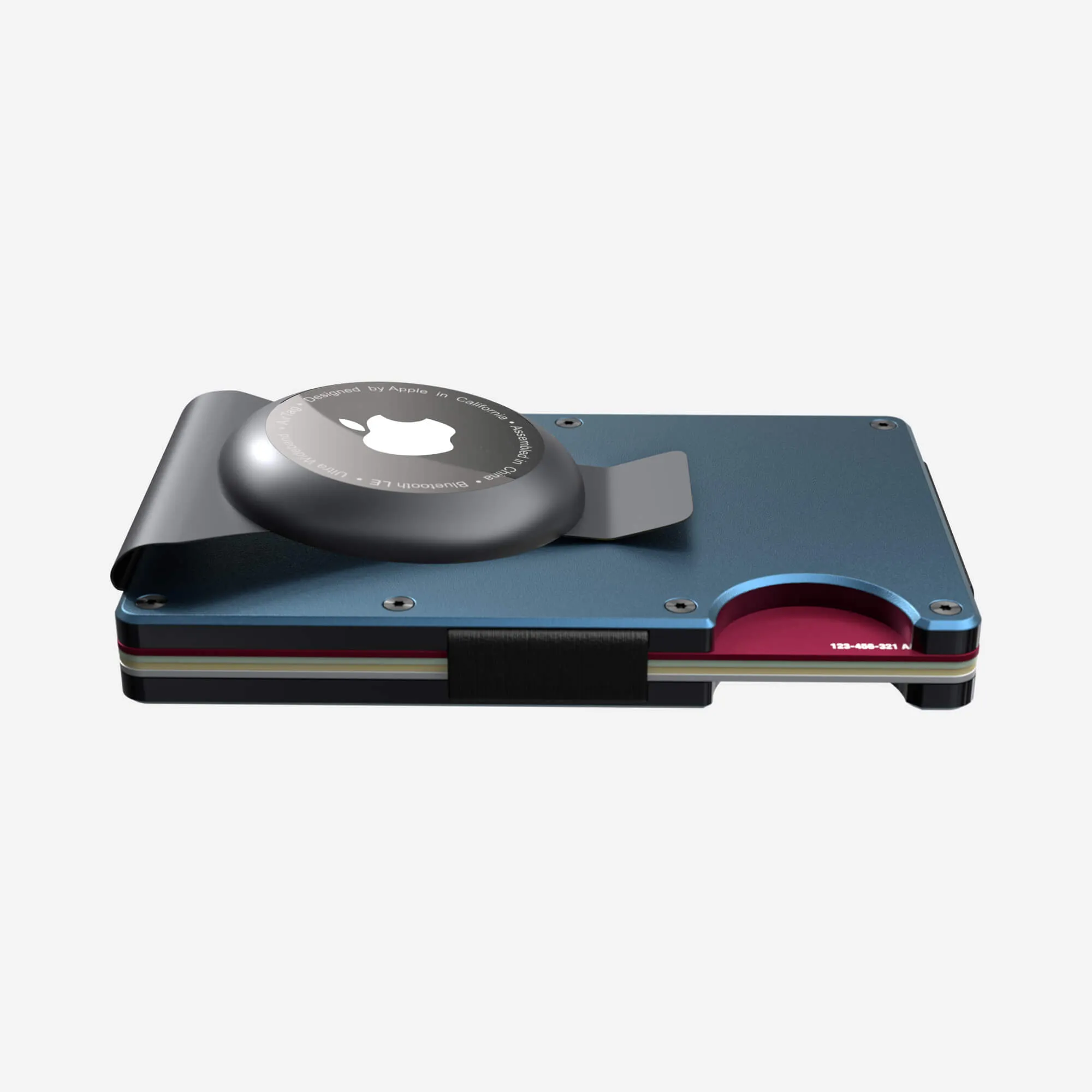 Personalised AirTag Money Clip Wallet (Riviera Navy)