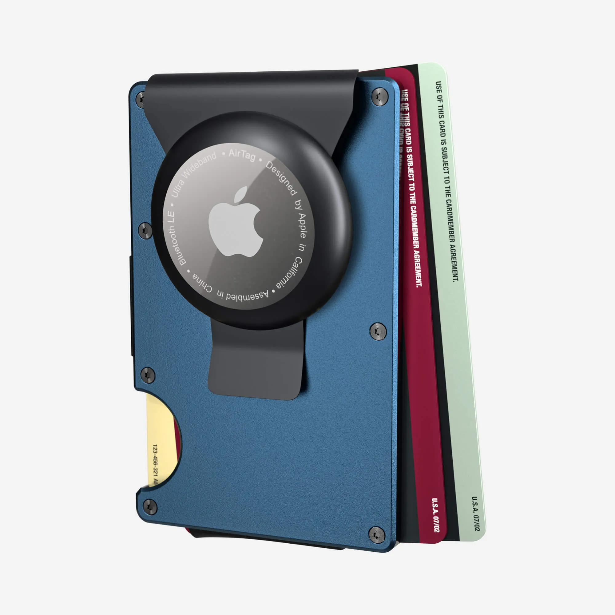 Personalised AirTag Money Clip Wallet (Riviera Navy)