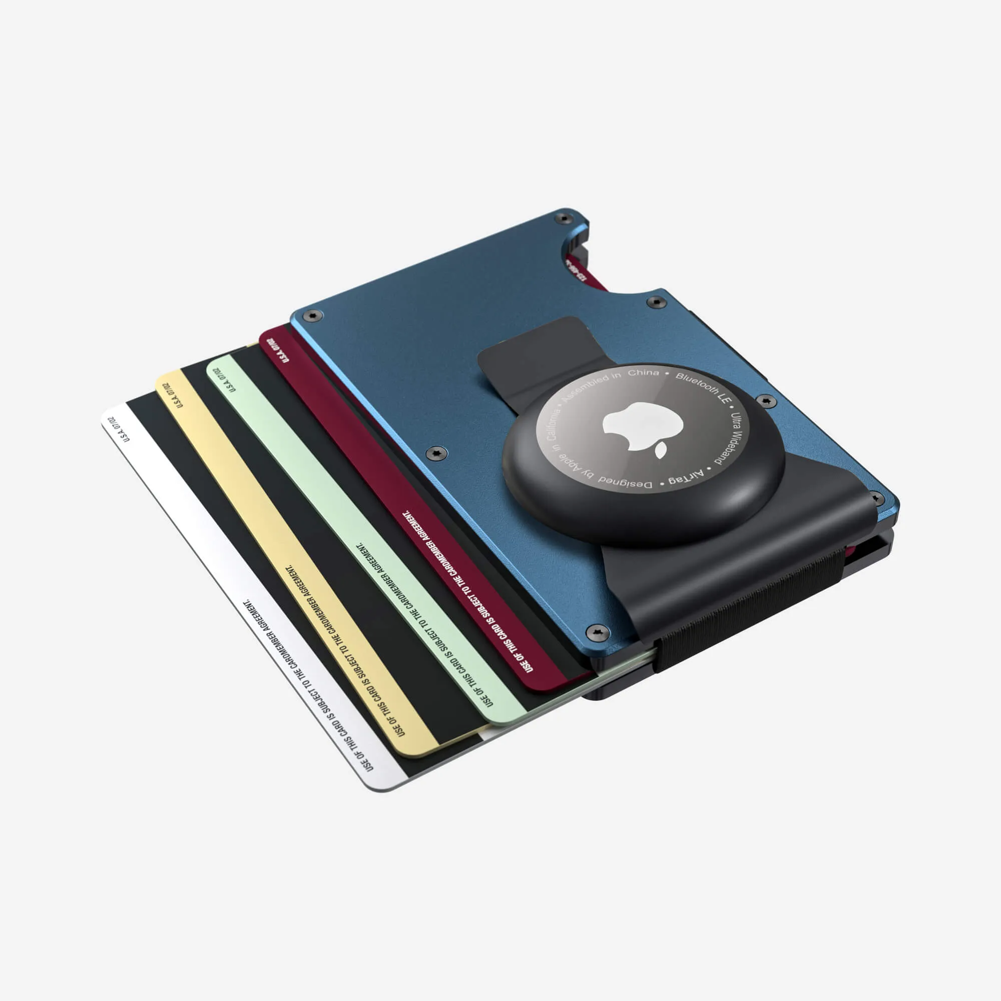 Personalised AirTag Money Clip Wallet (Riviera Navy)
