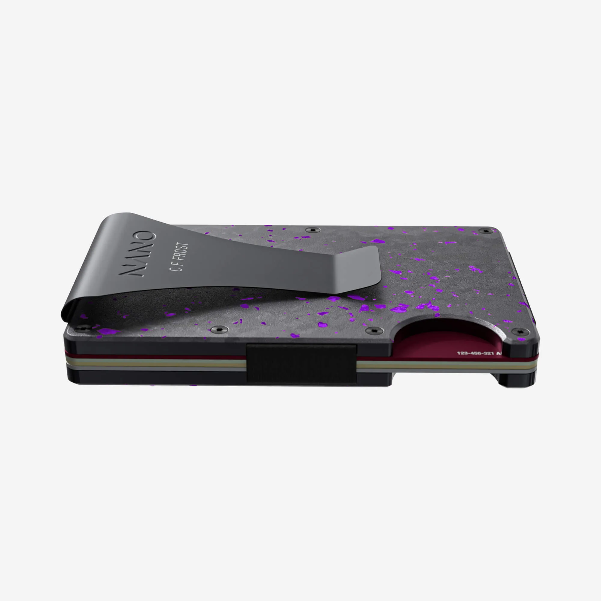 Personalised Money Clip Wallet (Nero/Viola)