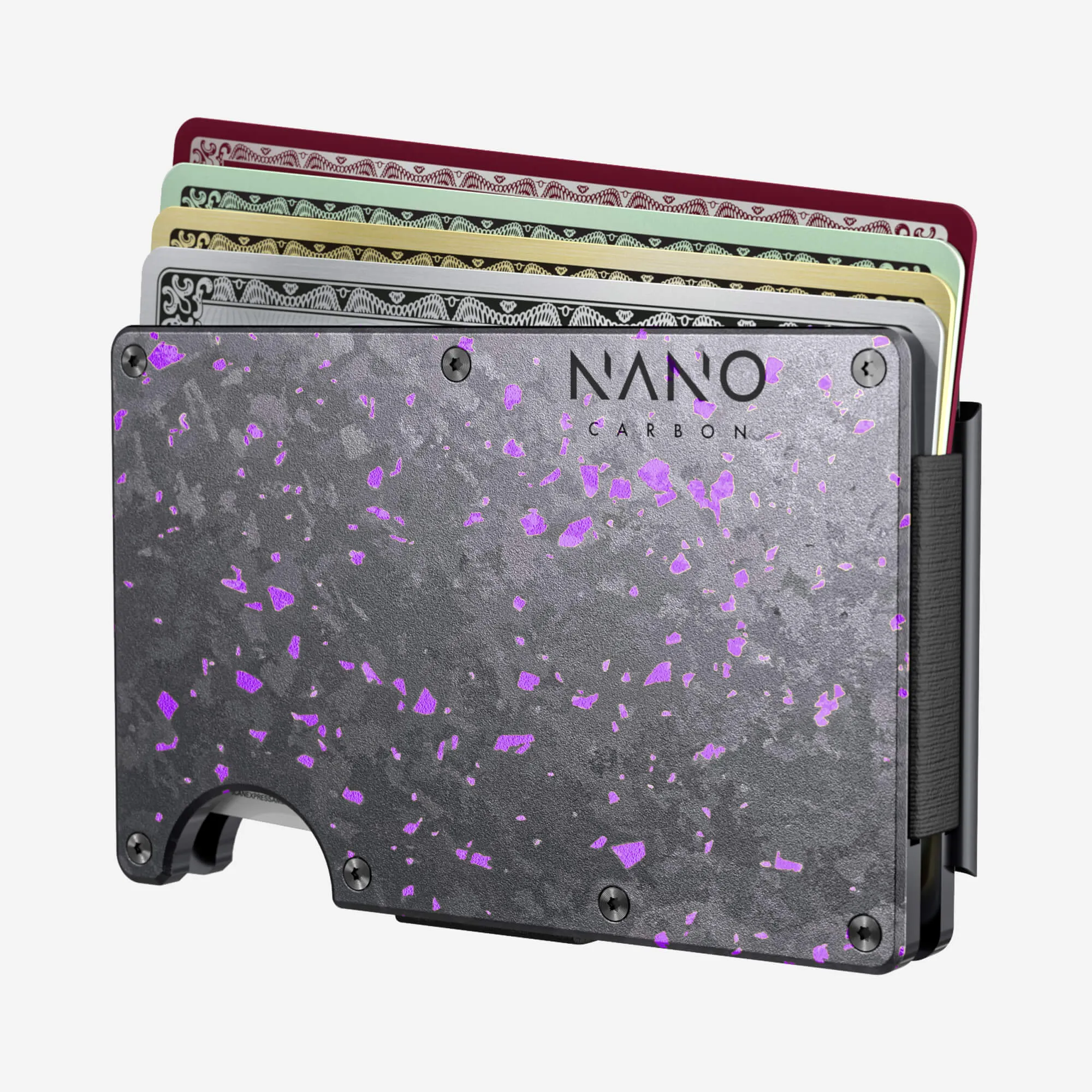 Personalised Money Clip Wallet (Nero/Viola)