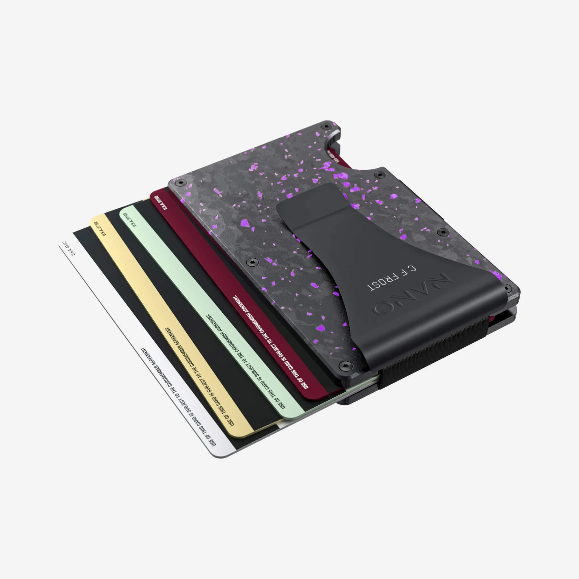 Personalised Money Clip Wallet (Nero/Viola)