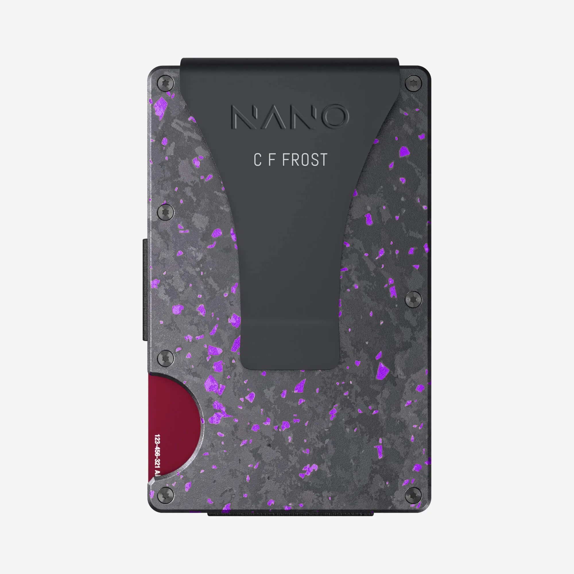 Personalised Money Clip Wallet (Nero/Viola)
