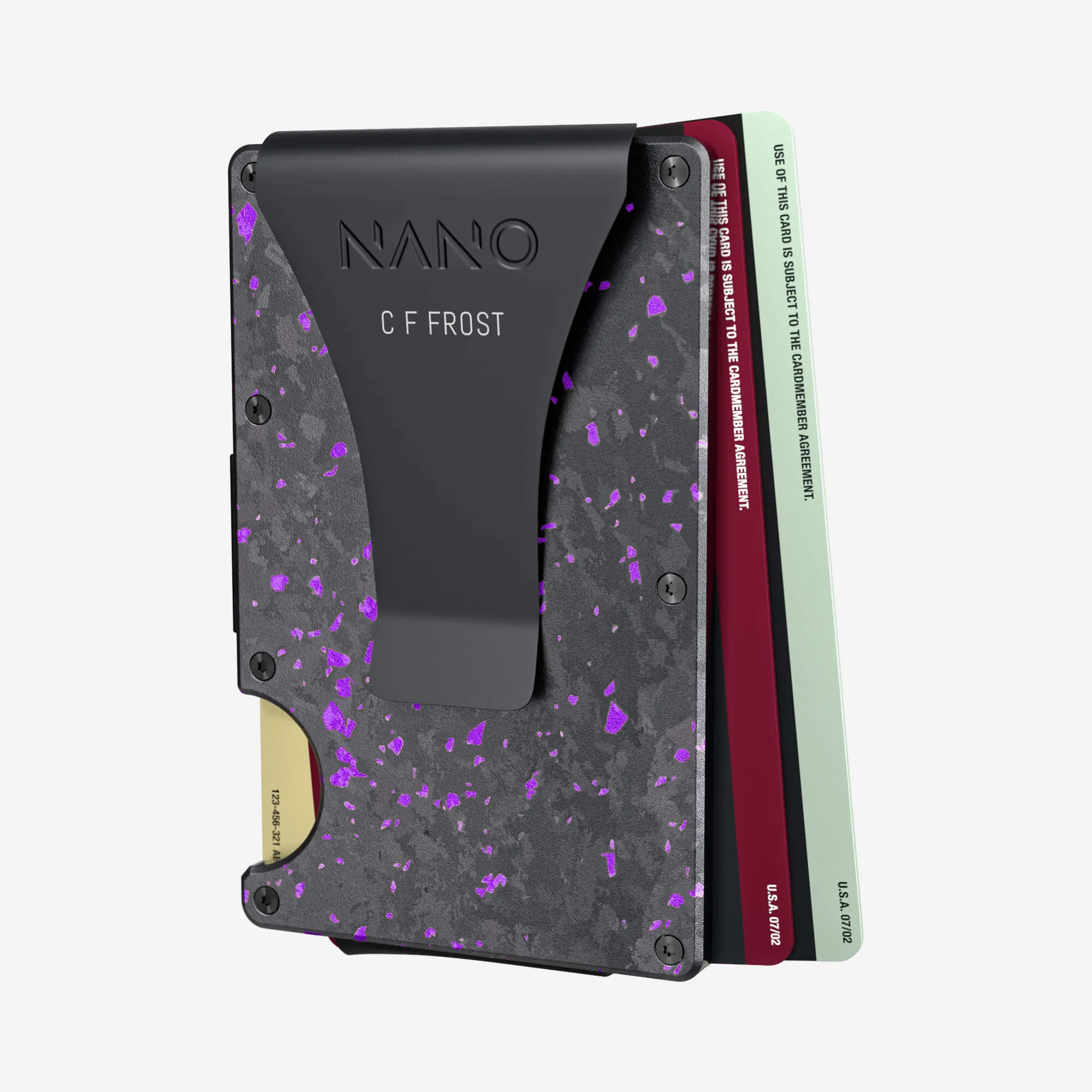 Personalised Money Clip Wallet (Nero/Viola)