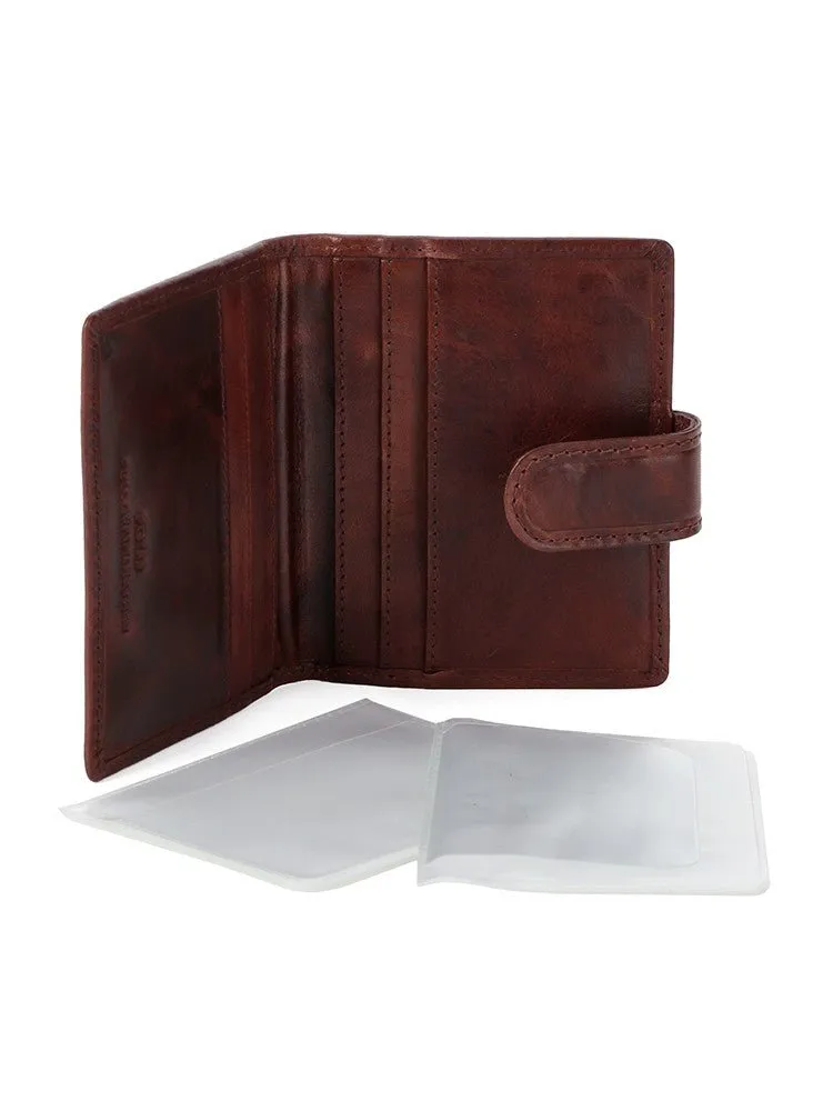 Polo Etosha Leather Card Holder With Tab | Brown