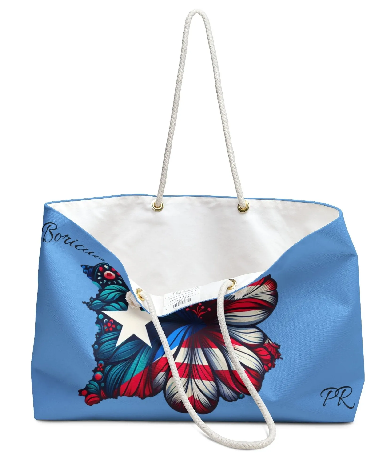 Puerto Rico Boricua  Oversized Weekender Bag -Bolsa Grande, Puerto Rico Flag, Beach Bag, Latina Bag, Latino Bag, Bolsa para la playa, bulto para viaje. Boricua.
