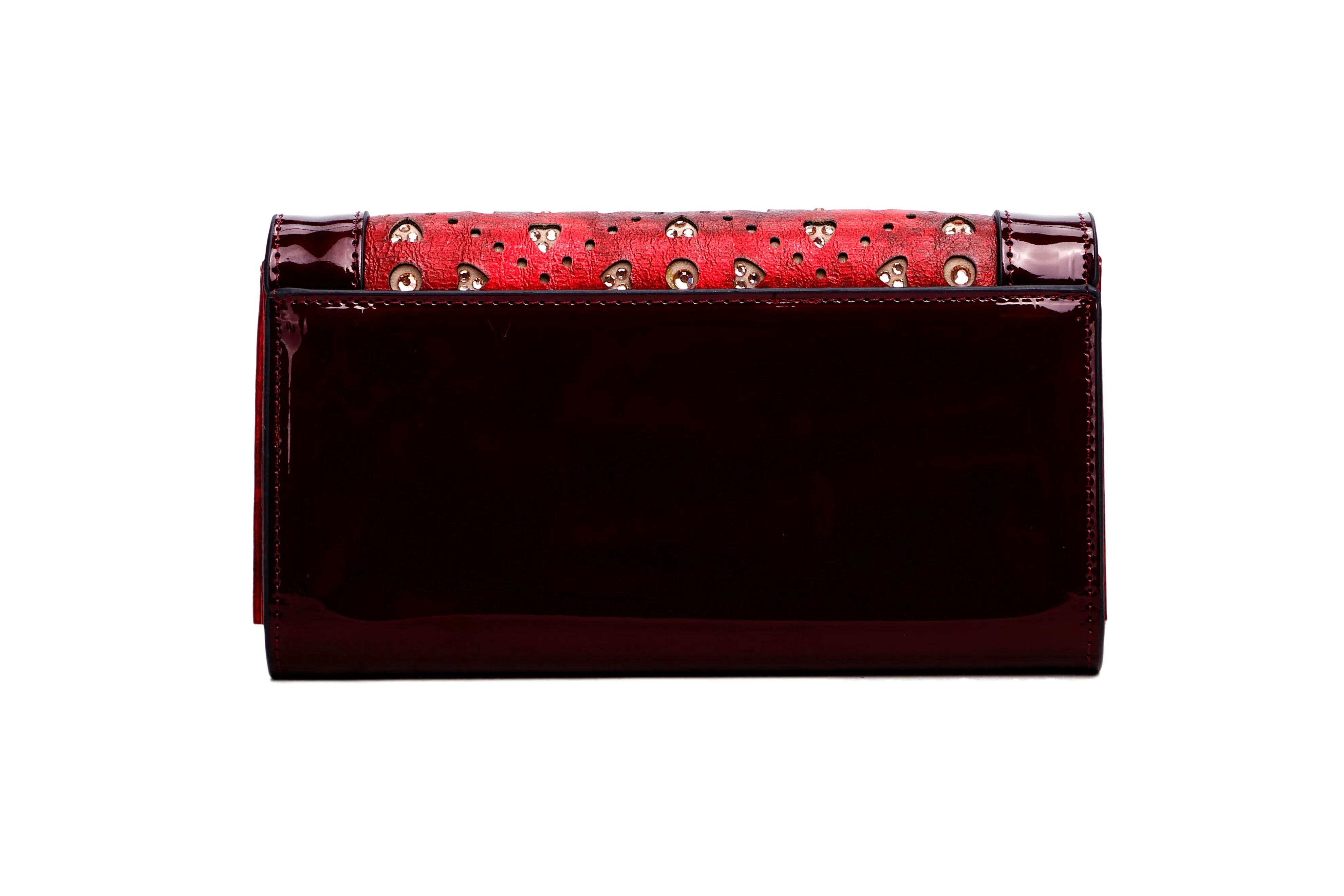 Sparkle of Hearts Envelope Shaped Vegan Tri-Fold Wallet