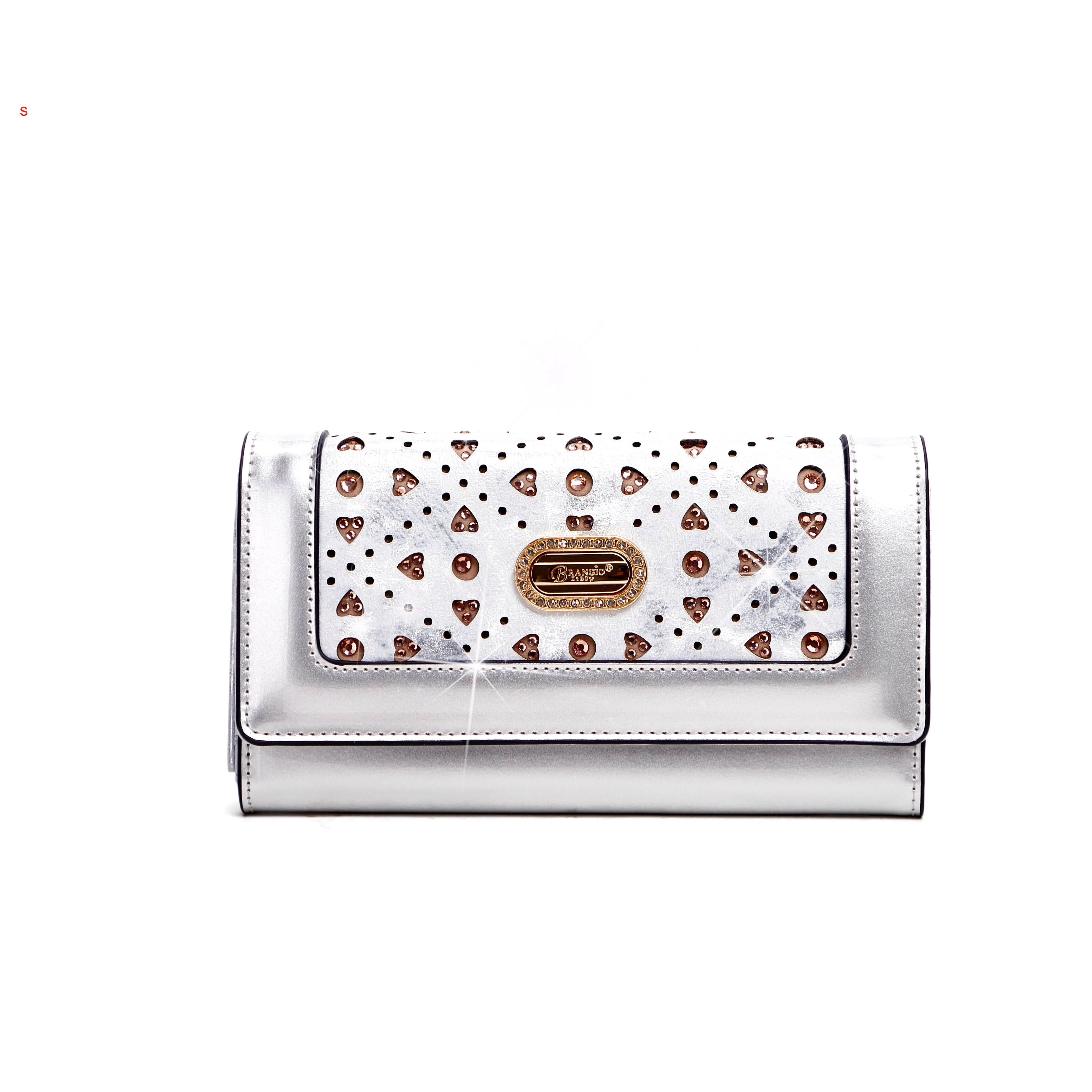Sparkle of Hearts Envelope Shaped Vegan Tri-Fold Wallet
