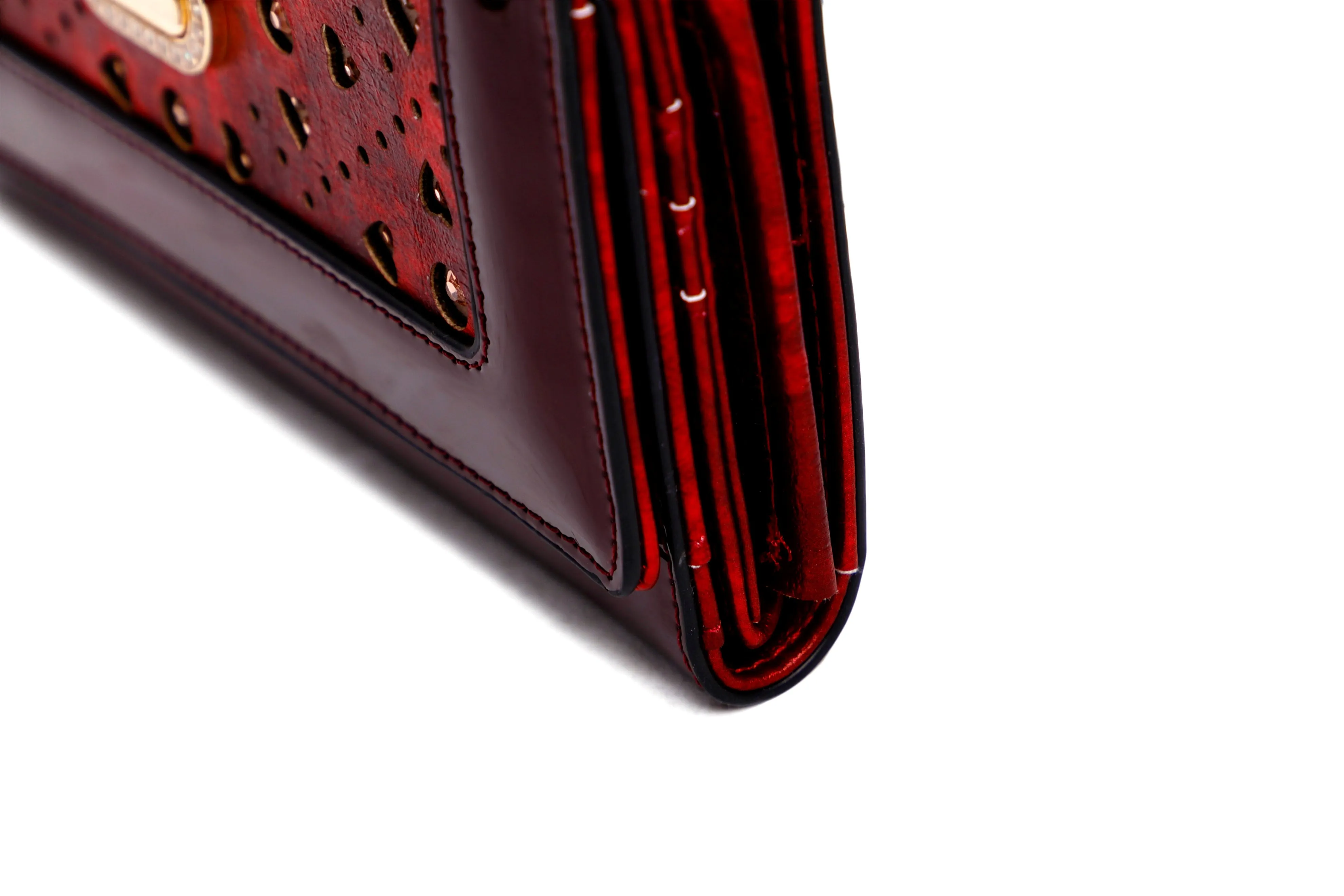 Sparkle of Hearts Envelope Shaped Vegan Tri-Fold Wallet