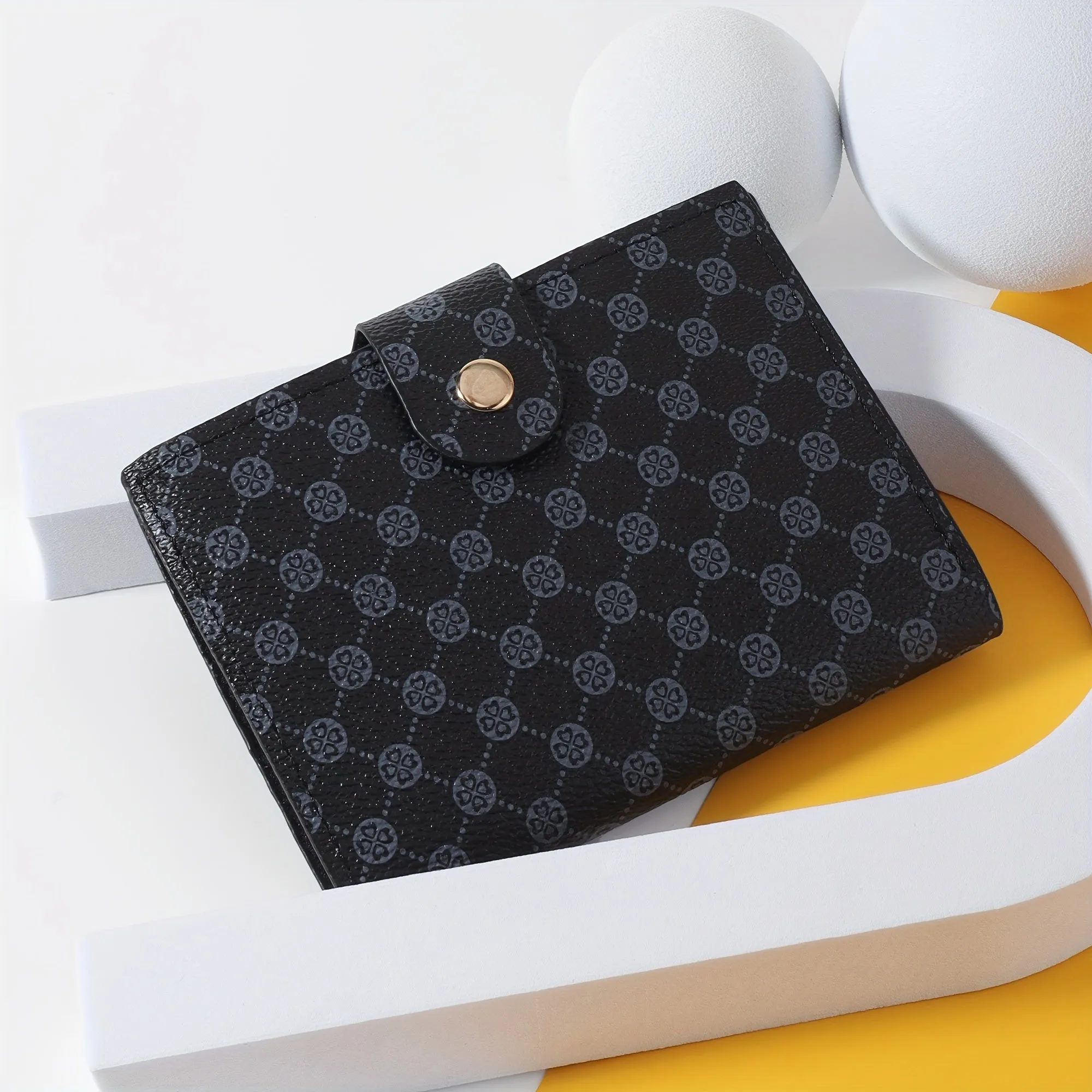 Stylish PU Leather Wallet with Drivers License Clip