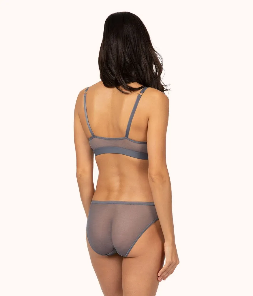 The Front Close No-Wire Bra: Smoke