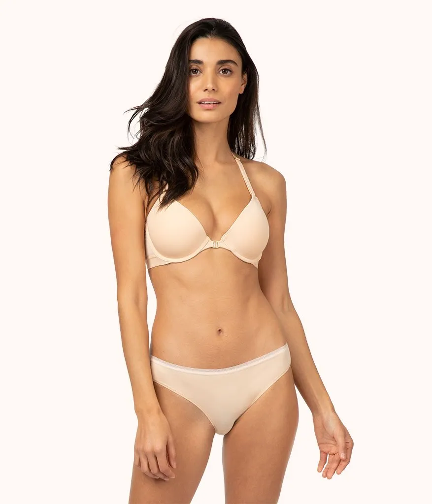 The Front Close No-Wire Bra Trio: Jet Black/Toasted Almond/Smoke