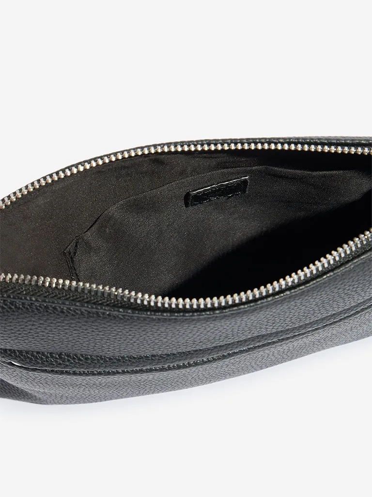 Westside Black Self-Textured Sling Bag