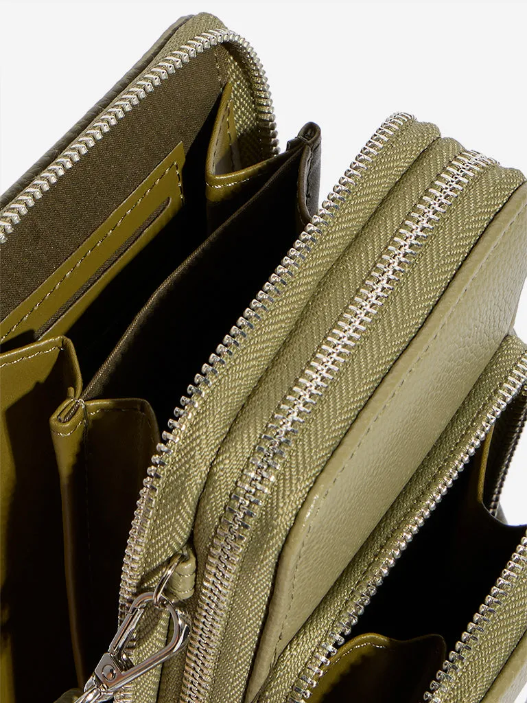 Westside Olive Textured Sling Bag