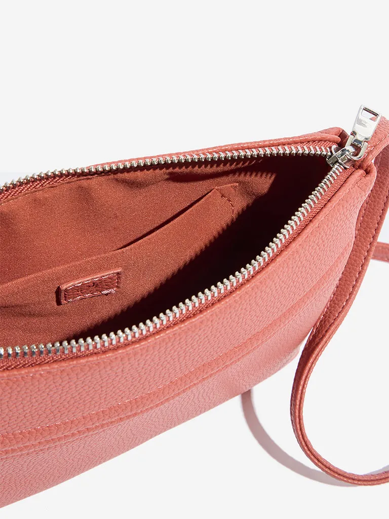 Westside Red Self-Textured Sling Bag