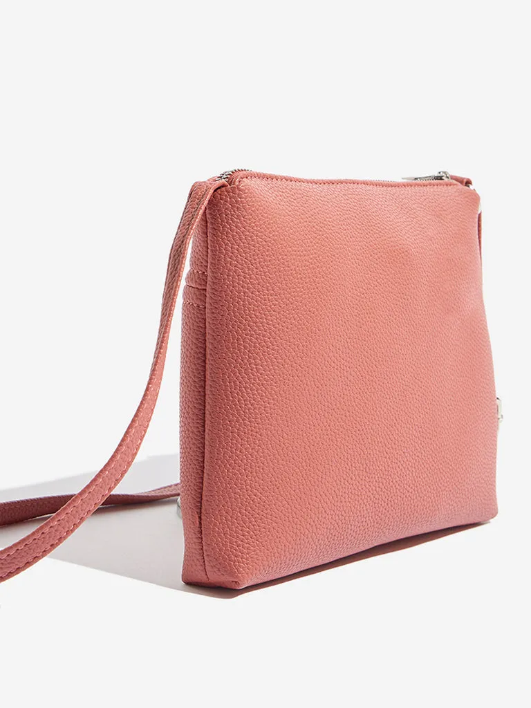 Westside Red Self-Textured Sling Bag