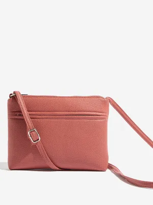 Westside Red Self-Textured Sling Bag