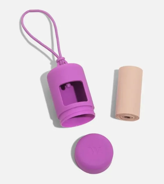 Wild One Poop Bag Carrier and Roll (Orchid)