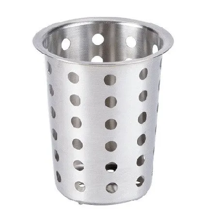 Winco FC-SS 4-1/2" Dia Stainless Steel Perforated Flatware Cylinder