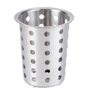 Winco FC-SS 4-1/2" Dia Stainless Steel Perforated Flatware Cylinder