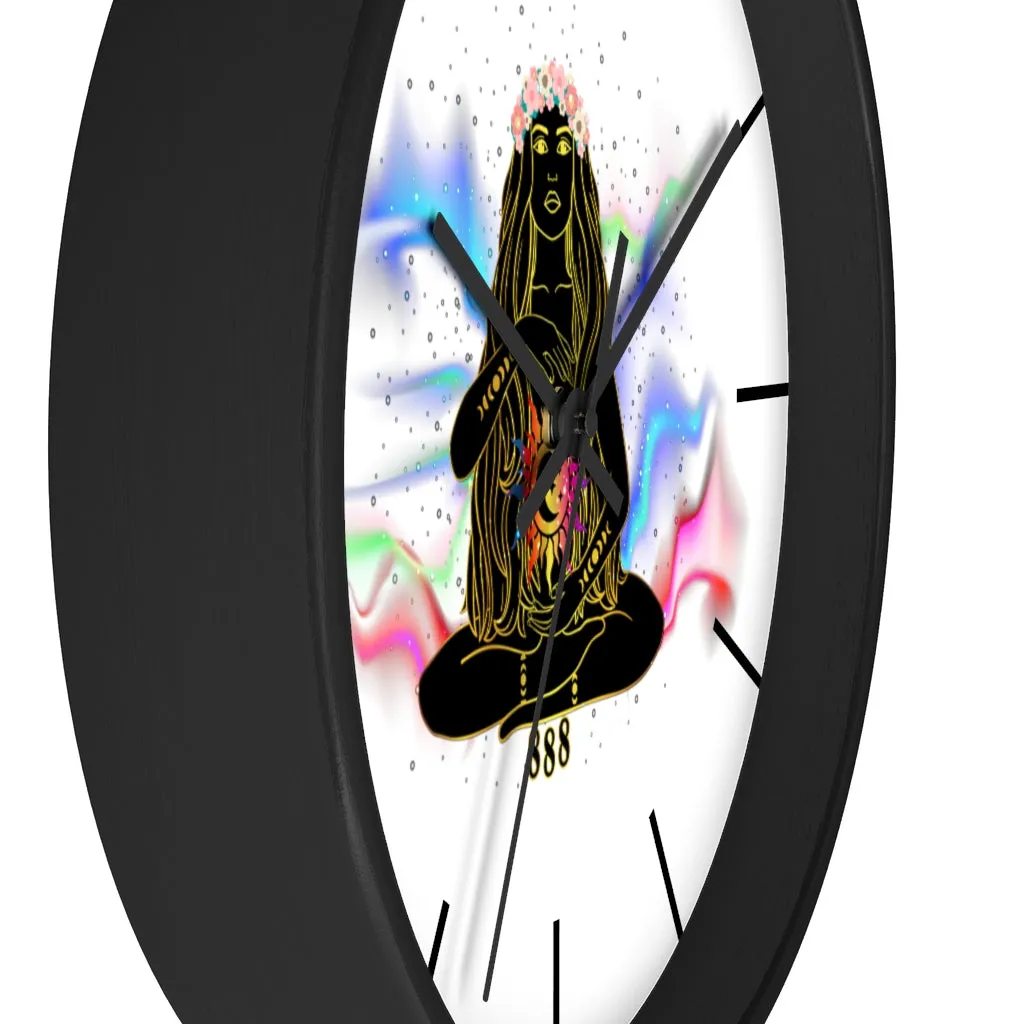 Yoga Spiritual Meditation Wall clock - Balance 888 Angel Number