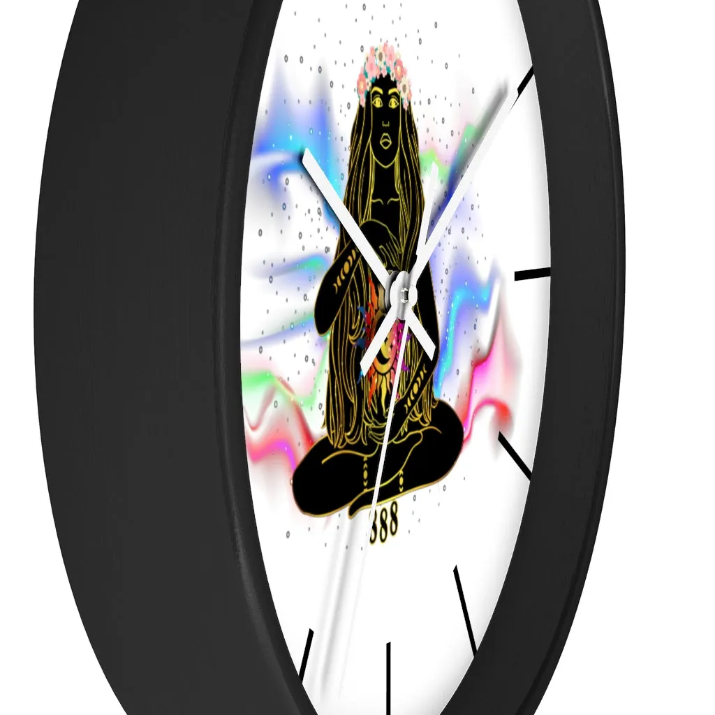 Yoga Spiritual Meditation Wall clock - Balance 888 Angel Number