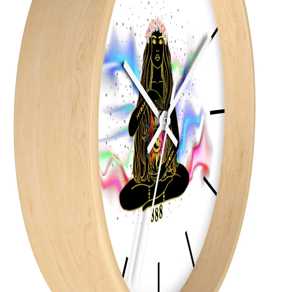 Yoga Spiritual Meditation Wall clock - Balance 888 Angel Number