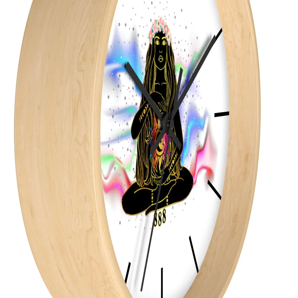 Yoga Spiritual Meditation Wall clock - Balance 888 Angel Number