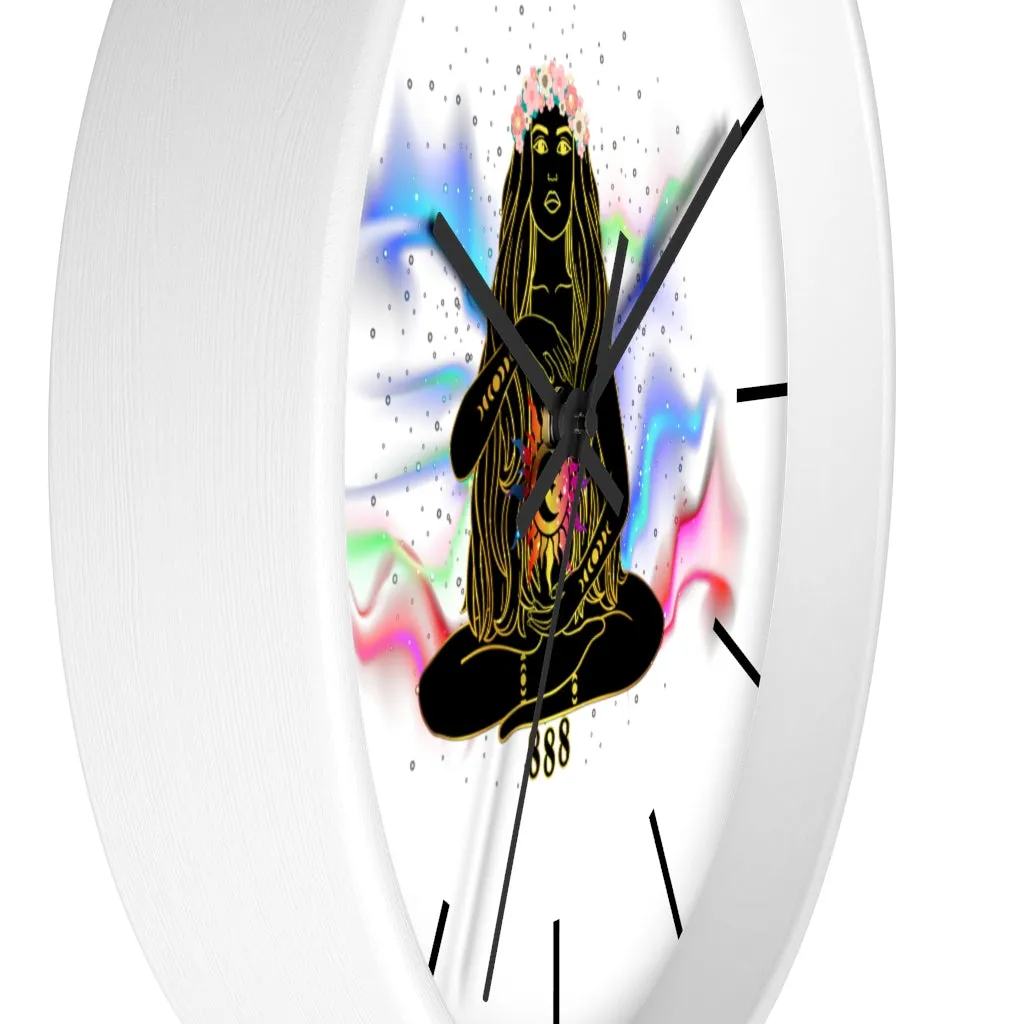 Yoga Spiritual Meditation Wall clock - Balance 888 Angel Number
