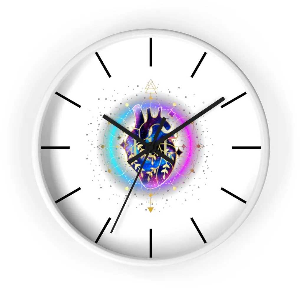 Yoga Spiritual Meditation Wall clock - Sacred Heart 111 Angel Number