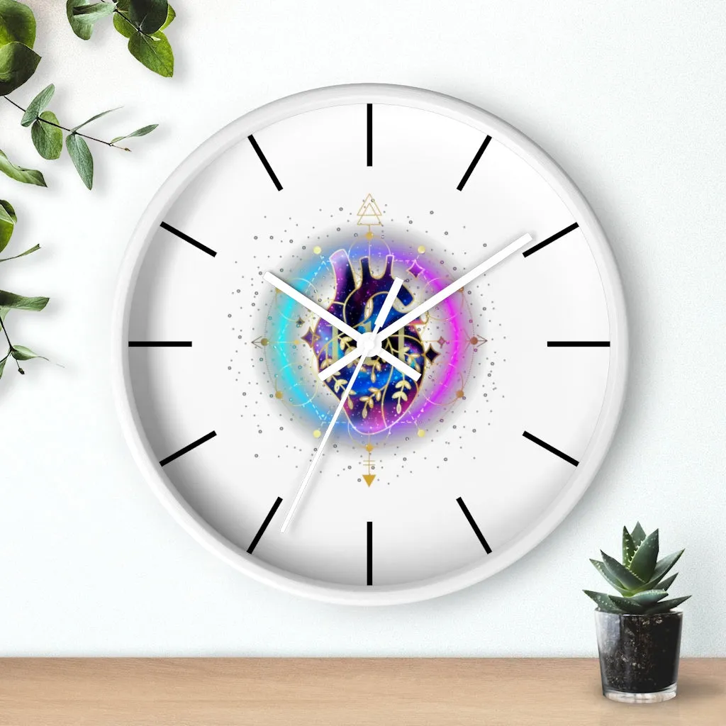 Yoga Spiritual Meditation Wall clock - Sacred Heart 111 Angel Number
