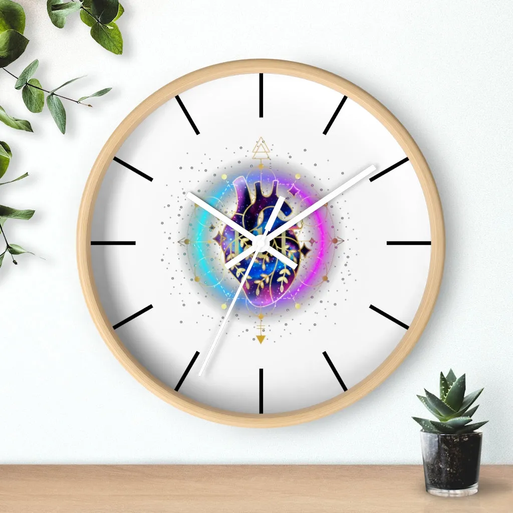 Yoga Spiritual Meditation Wall clock - Sacred Heart 111 Angel Number