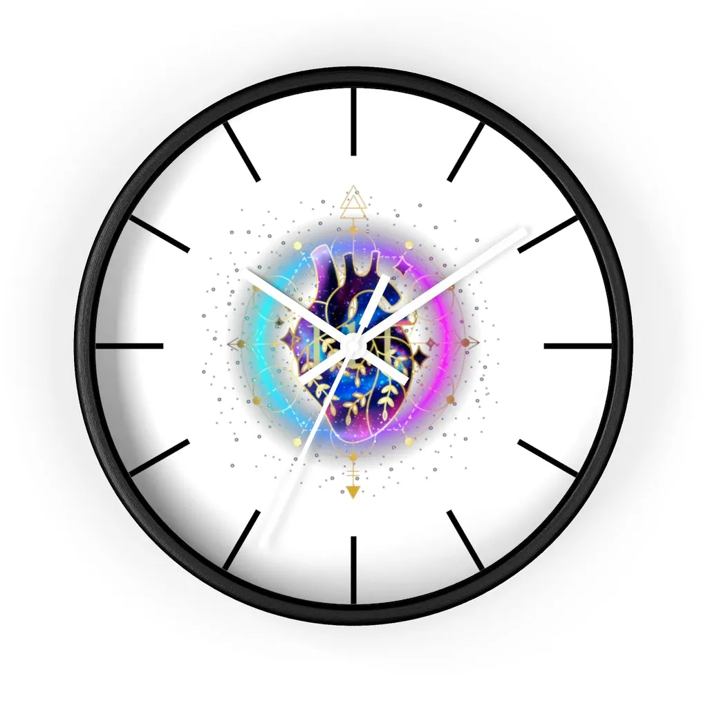 Yoga Spiritual Meditation Wall clock - Sacred Heart 111 Angel Number