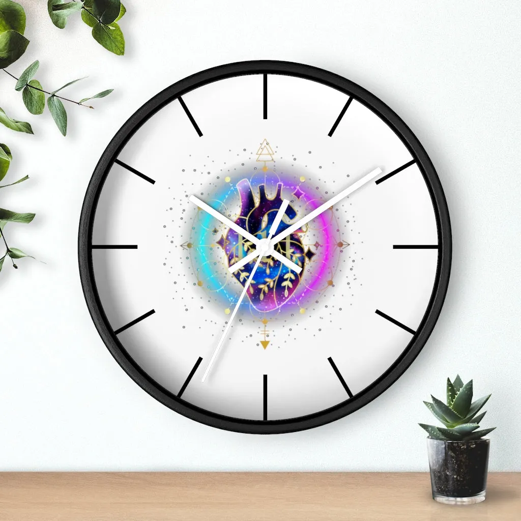 Yoga Spiritual Meditation Wall clock - Sacred Heart 111 Angel Number