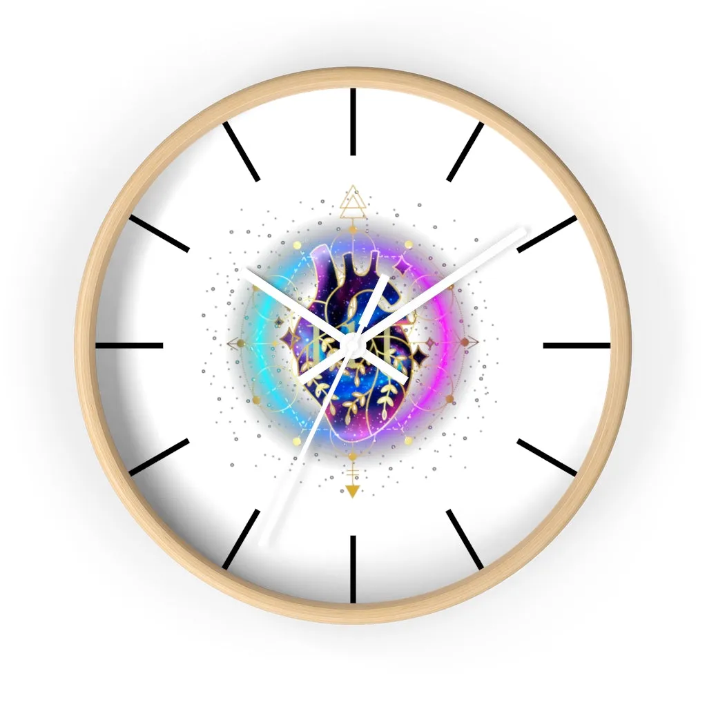 Yoga Spiritual Meditation Wall clock - Sacred Heart 111 Angel Number