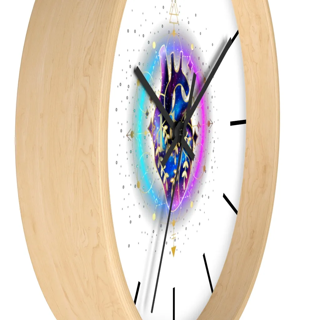Yoga Spiritual Meditation Wall clock - Sacred Heart 111 Angel Number