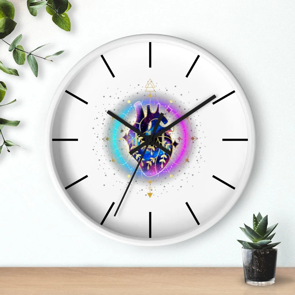 Yoga Spiritual Meditation Wall clock - Sacred Heart 111 Angel Number