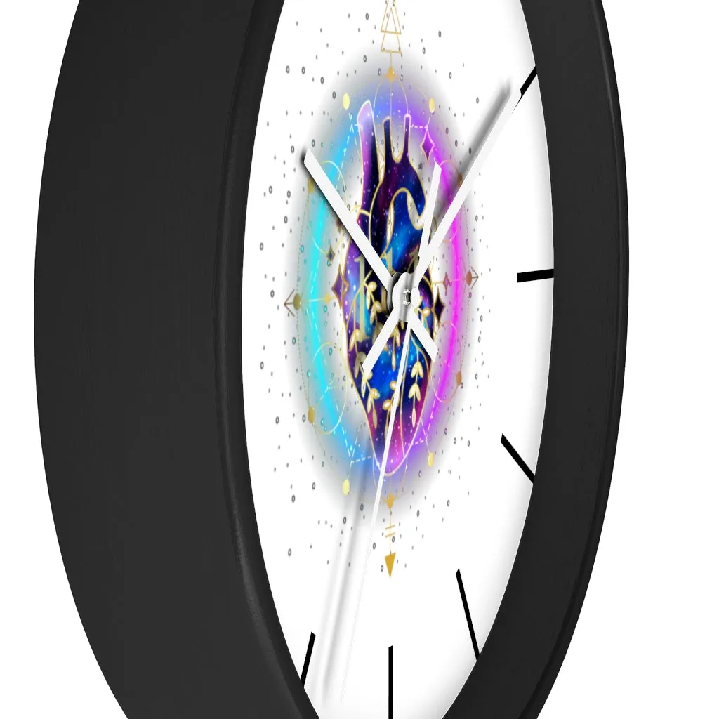 Yoga Spiritual Meditation Wall clock - Sacred Heart 111 Angel Number